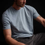 Recycled Brushed Jersey Crew Neck - Bluestone Pigment | James Perse Los Angeles