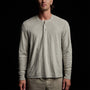 Reverse Slub Jersey Henley in Silt Pigment | James Perse Los Angeles