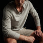 Reverse Slub Jersey Henley in Silt Pigment | James Perse Los Angeles