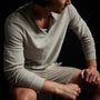 Reverse Slub Jersey Henley in Silt Pigment | James Perse Los Angeles