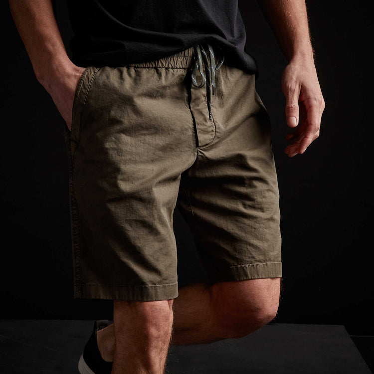 Stretch Canvas Work Short - Hunter Pigment | James Perse Los Angeles