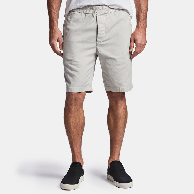 Stretch Canvas Work Short In Salt Pigment | James Perse Los Angeles