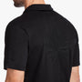 Sueded Jersey Lotus Graphic Polo in Black | James Perse Los Angeles