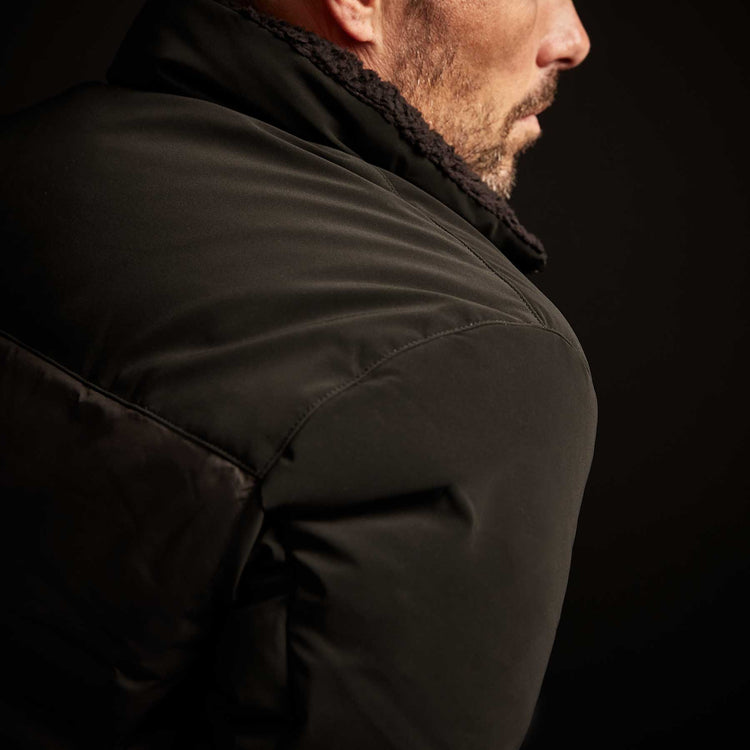 Mixed Media Down Jacket - Black | James Perse Los Angeles