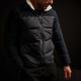 Mixed Media Down Jacket - Navy | James Perse Los Angeles