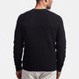 Cotton Cashmere Thermal Pullover In Black | James Perse Los Angeles