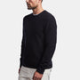 Cotton Cashmere Thermal Pullover In Black | James Perse Los Angeles