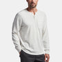 Cotton Cashmere Raglan Henley In Vintage White | James Perse Los Angeles