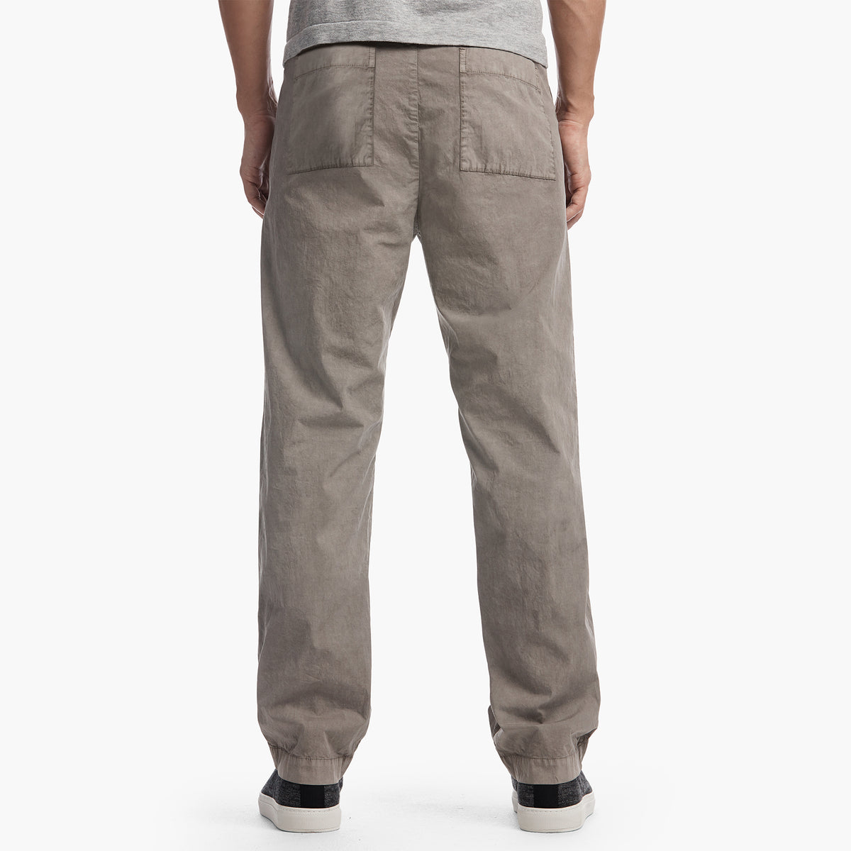 Slim Stretch Poplin Drawstring Pant in Flax Pigment | James Perse Los Angeles
