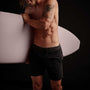 Y/OSEMITE Double Stripe Boardshort  In Black/Carbon | James Perse Los Angeles