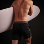 Y/OSEMITE Double Stripe Boardshort  In Black/Carbon | James Perse Los Angeles