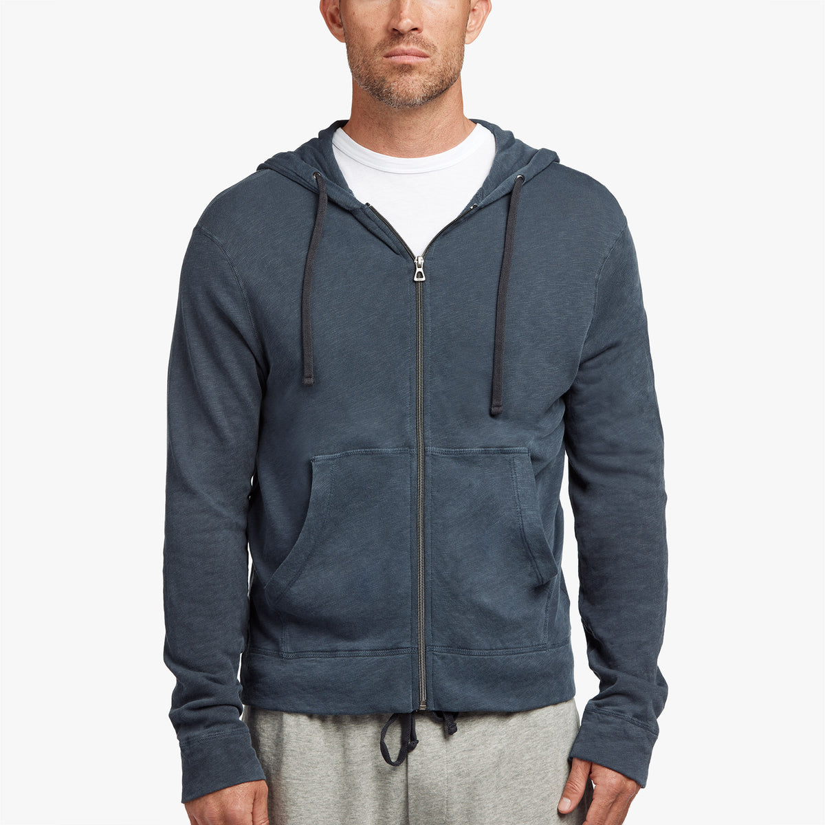 Vintage French Terry Zip Up Hoodie in Deep | James Perse Los Angeles