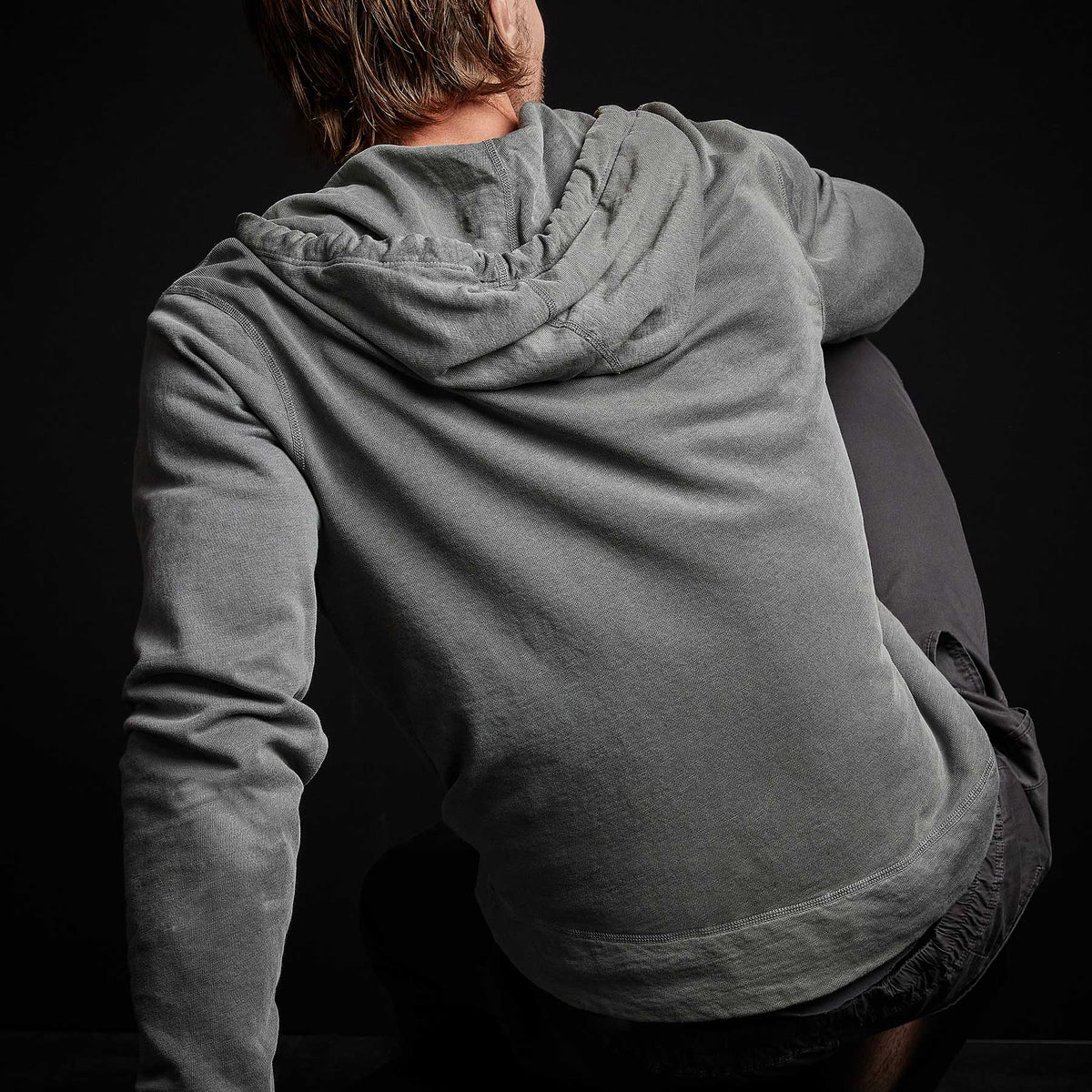 Vintage French Terry Zip Up Hoody - Jungle Pigment | James Perse Los Angeles