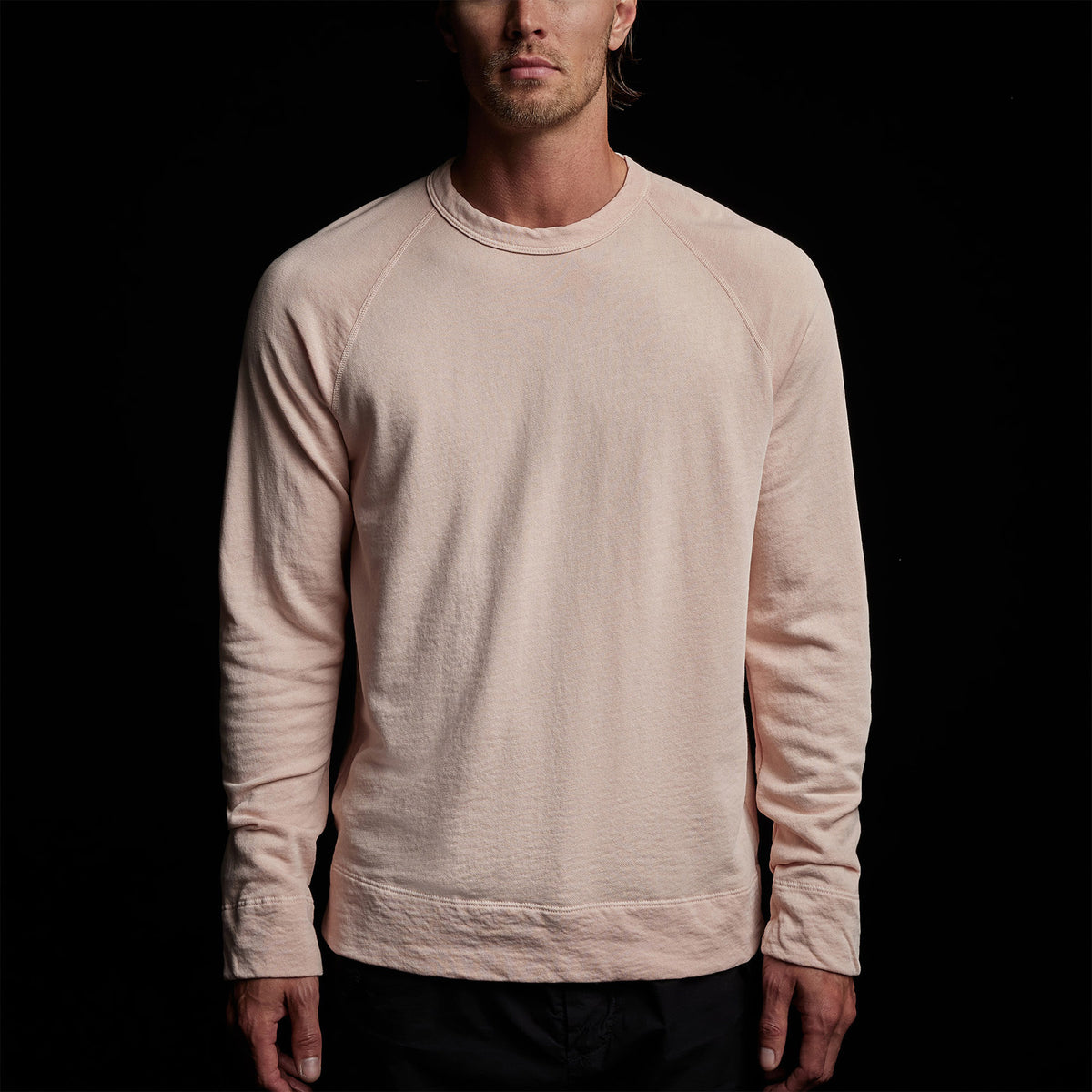 Vintage French Terry Sweatshirt in Nougat Pigment | James Perse Los Angeles