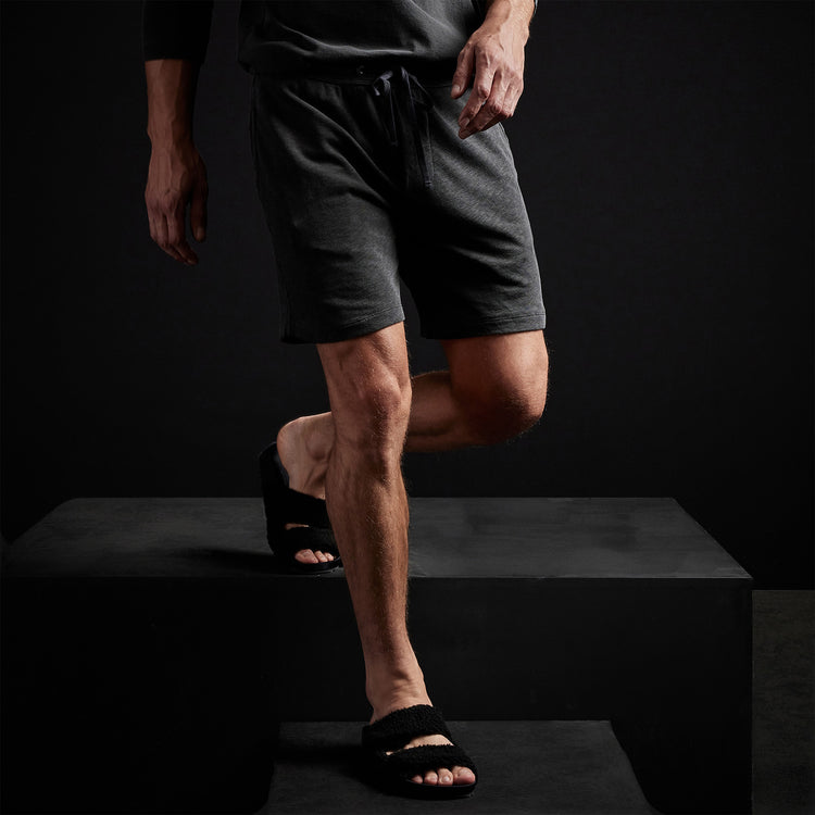 Classic Sweat Short in Carbon Pigment | James Perse Los Angeles