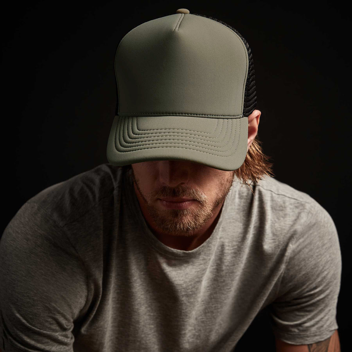 Scuba Trucker Hat - Army Green | James Perse Los Angeles