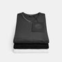 Luxe Lotus Jersey V Neck Tee 3 Pack In Black/White/Carbon | James Perse Los Angeles