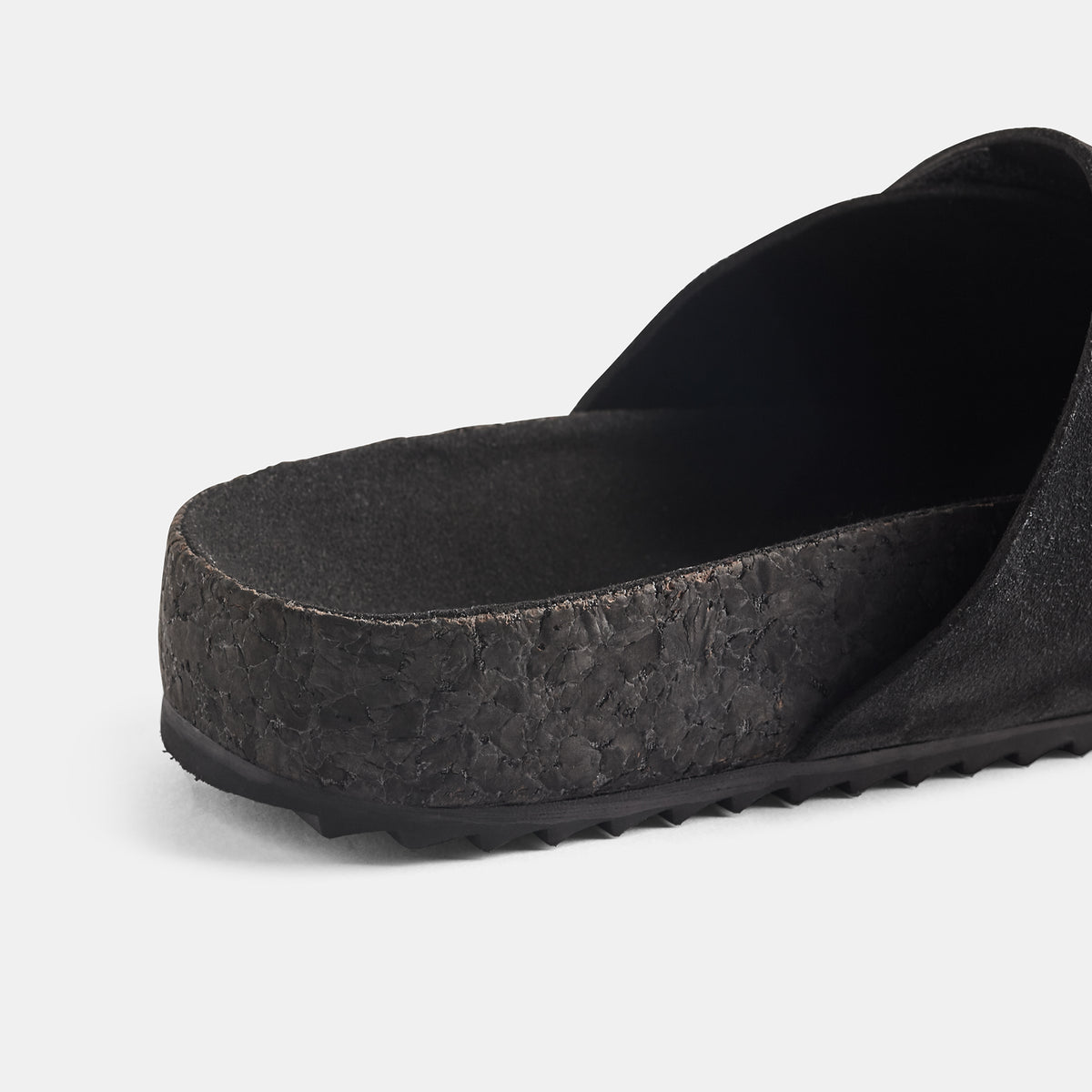 Velcro Suede Slide  Mens In Black | James Perse Los Angeles