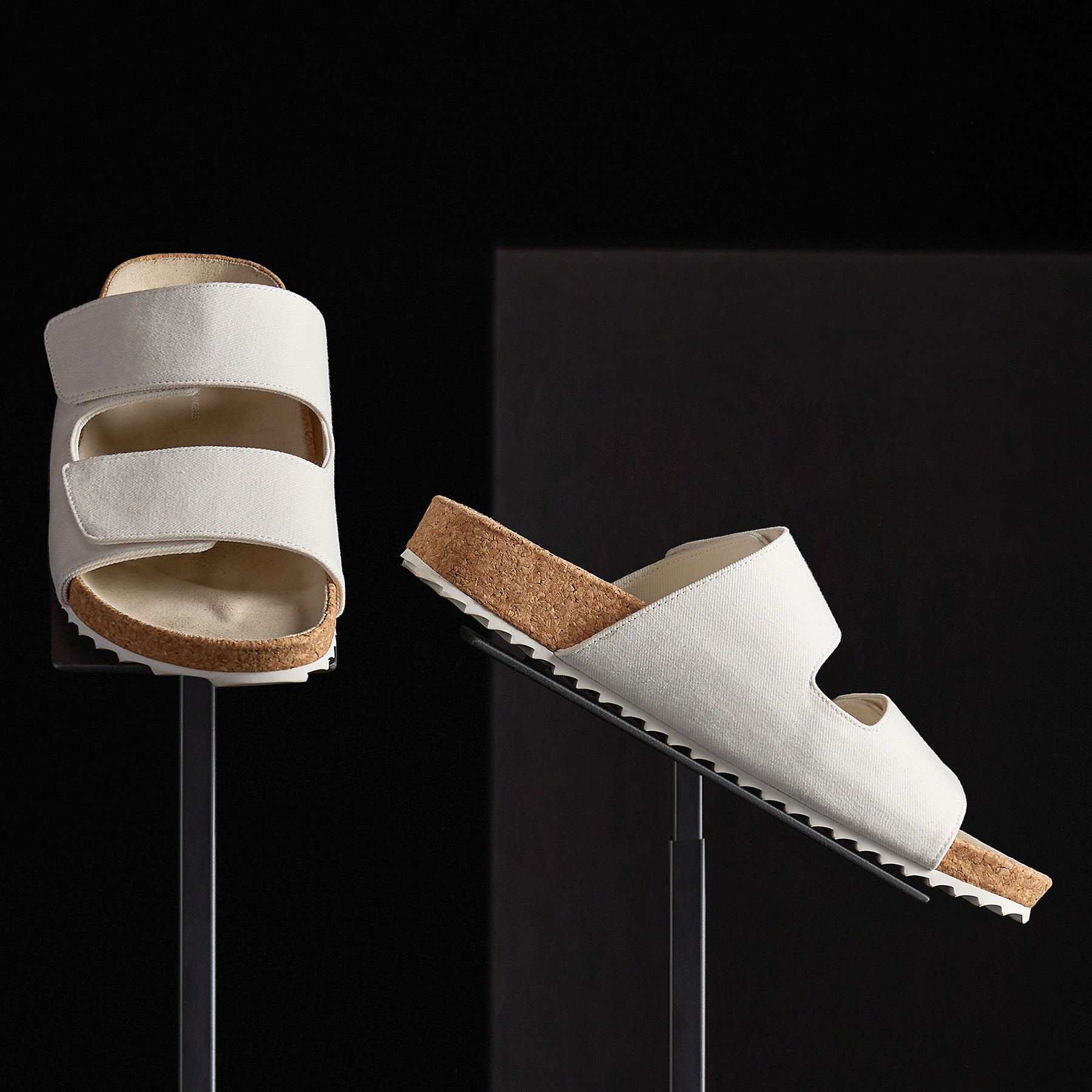 Women's Double Strap Canvas Slide in Canvas | James Perse Los Angeles