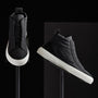 Solstice High Top Skate Sneaker in Black/Black | James Perse Los Angeles