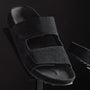 Women's Double Strap Suede Slide in Black | James Perse Los Angeles