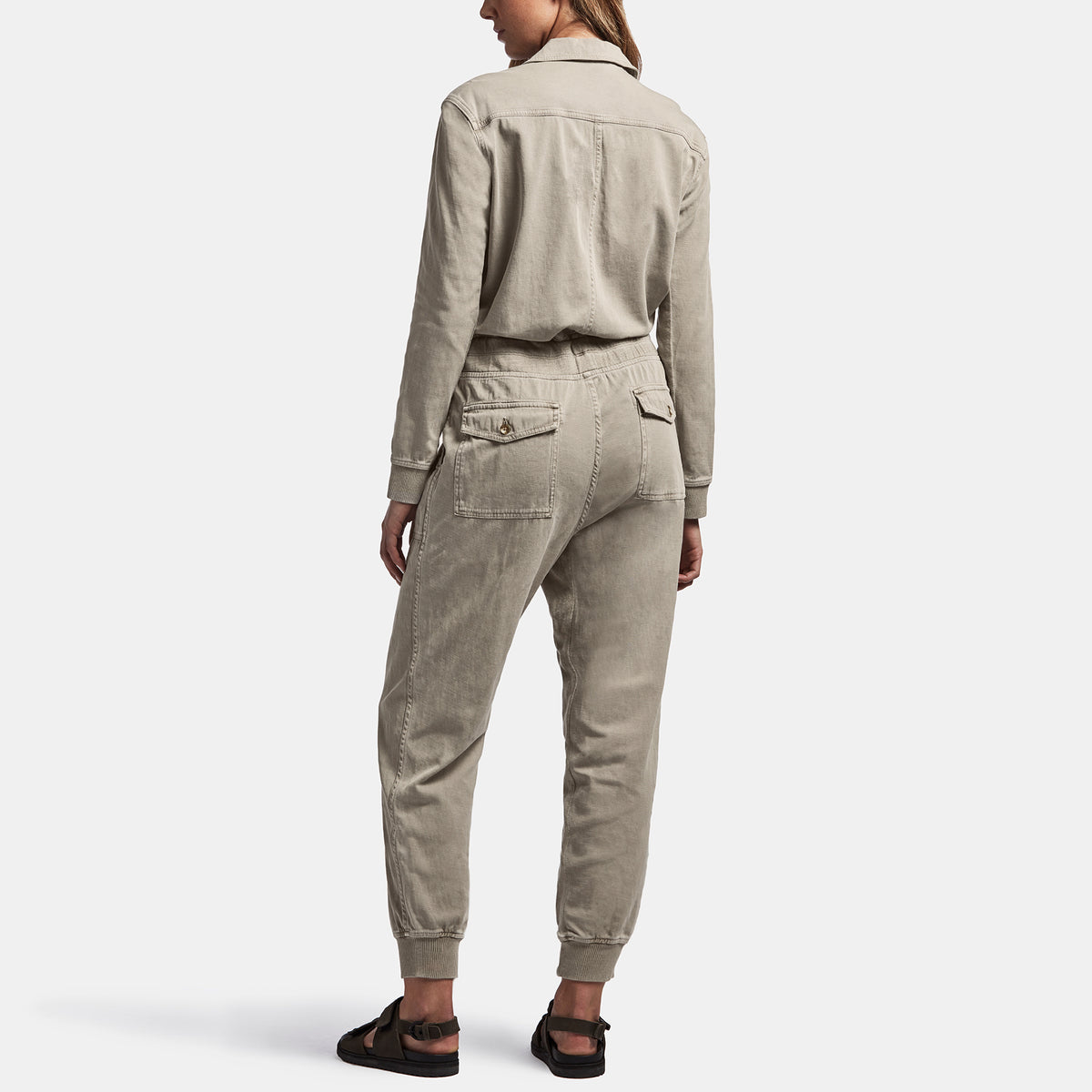 Mixed Media Jumpsuit In Chino Pigment | James Perse Los Angeles