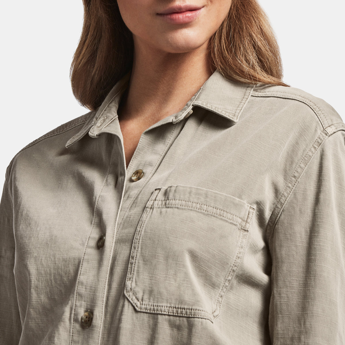 Mixed Media Jumpsuit In Chino Pigment | James Perse Los Angeles