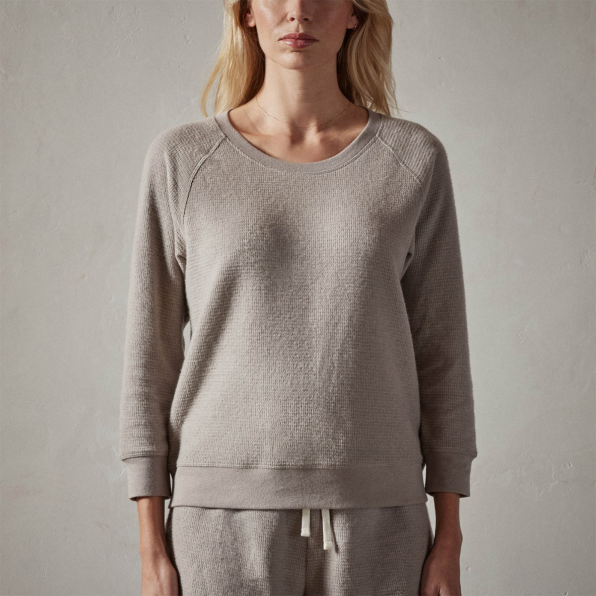Alpine Thermal Sweatshirt in Dapple | James Perse Los Angeles 