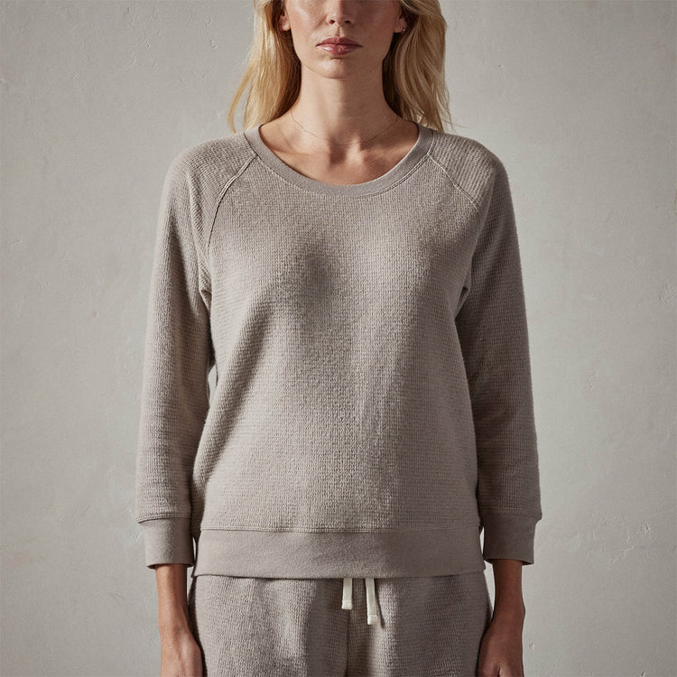 Alpine Thermal Sweatshirt in Dapple | James Perse Los Angeles 