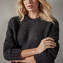 Relax Fit Mock Neck Sweater in Black | James Perse Los Angeles 
