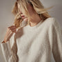 Relax Fit Mock Neck Sweater in Bone | James Perse Los Angeles 