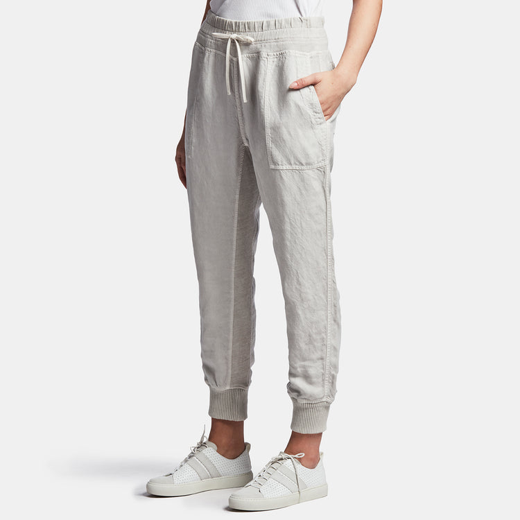 Canvas Linen Relaxed Pant In Silver | James Perse Los Angeles
