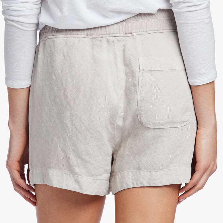 Canvas Linen Short In Silver | James Perse Los Angeles