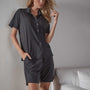 Short Sleeve Relaxed Camp Shirt in Magma | James Perse Los Angeles