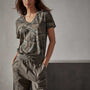 Camo Clear Jersey Short Sleeve Tee in Jungle Camo | James Perse Los Angeles
