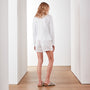 Linen Military Short In White | James Perse Los Angeles