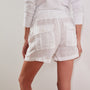 Linen Military Short In White | James Perse Los Angeles