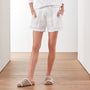 Linen Military Short In White | James Perse Los Angeles