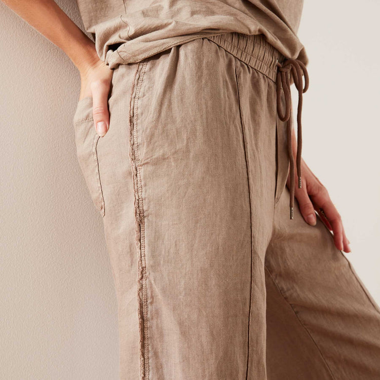 Lightweight Canvas Linen Pant In Fawn Pigment | James Perse Los Angeles