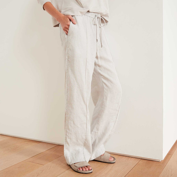 Lightweight Canvas Linen Pant In Salt Pigment | James Perse Los Angeles
