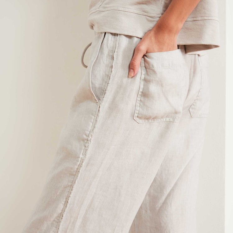 Lightweight Canvas Linen Pant In Salt Pigment | James Perse Los Angeles