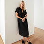 Empire Linen Dress In Black | James Perse Los Angeles
