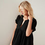 Empire Linen Dress In Black | James Perse Los Angeles
