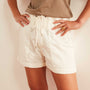 Corduroy Mixed Media Short In Ivory Pigment | James Perse Los Angeles
