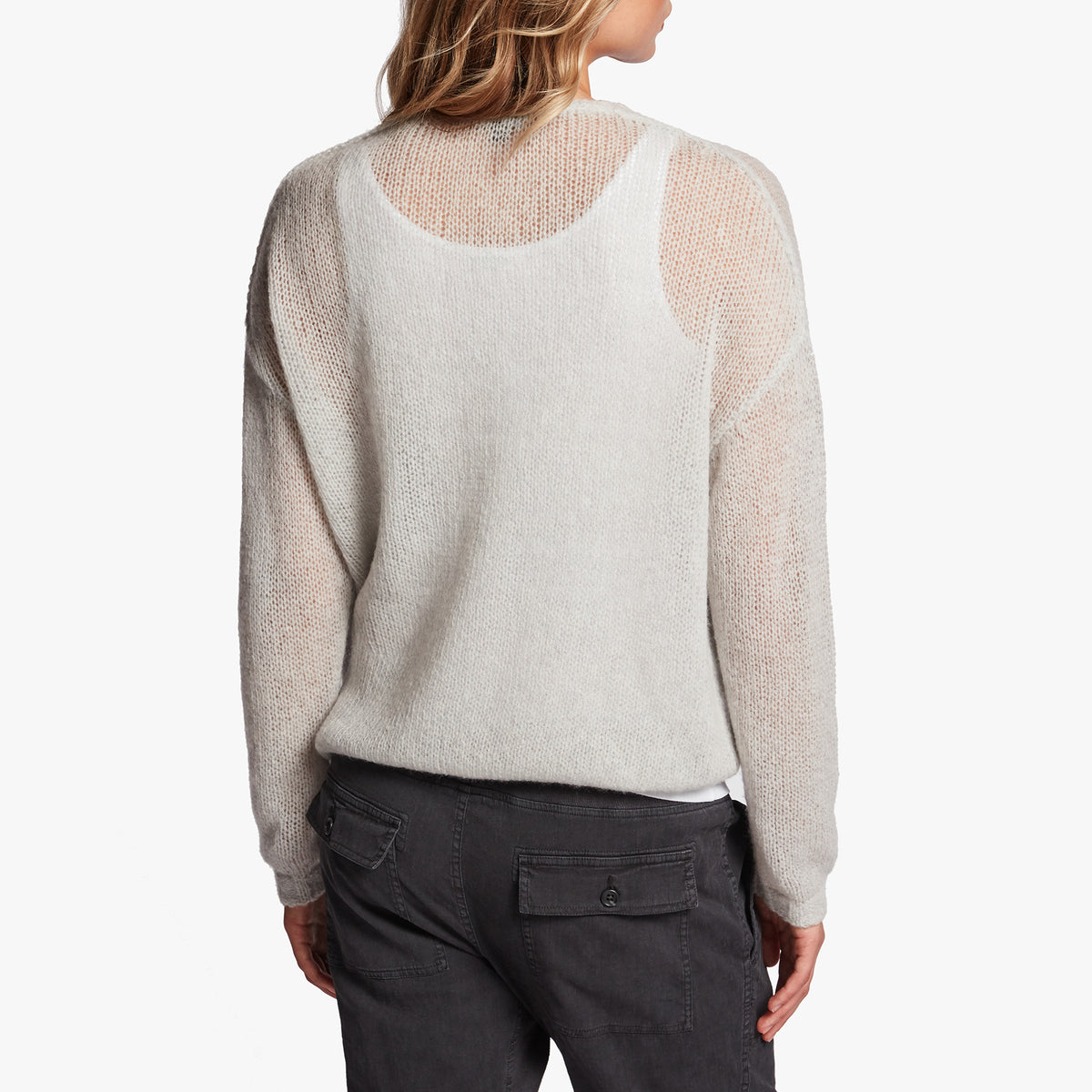 Loose Stitch Wool Cashmere Sweater In Mist | James Perse Los Angeles