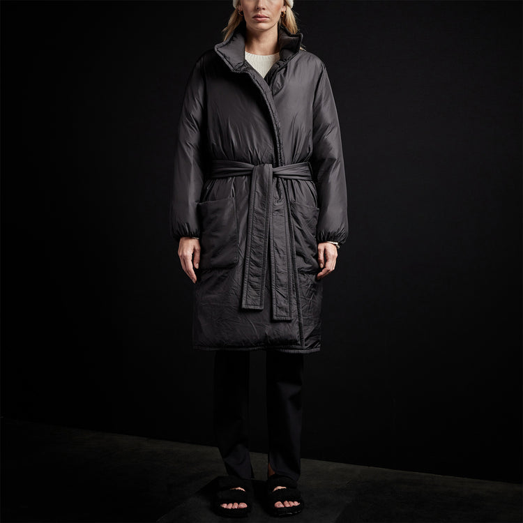 Down Duvet Coat in Black | James Perse Los Angeles