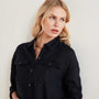 Casual Linen Shirt In French Navy | James Perse Los Angeles