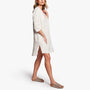 Linen Peasant Dress In Oyster | James Perse Los Angeles
