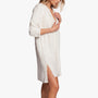 Linen Peasant Dress In Oyster | James Perse Los Angeles