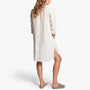 Linen Peasant Dress In Oyster | James Perse Los Angeles